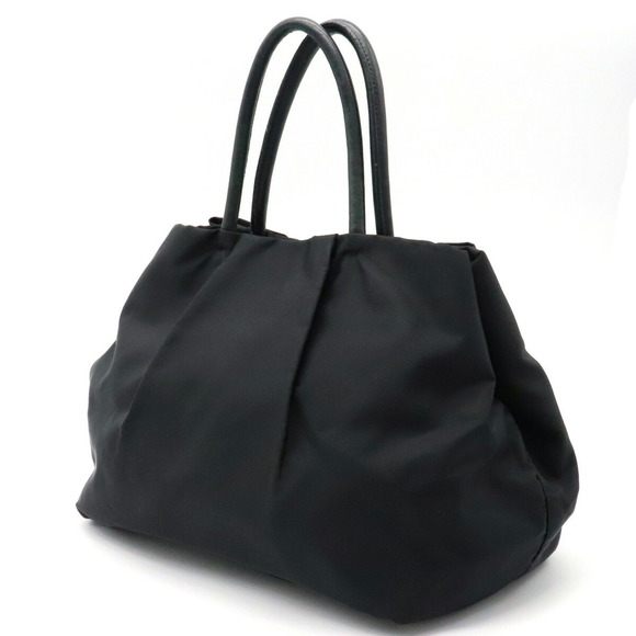 Prada Tote Handbag Bag Tote Black Nylon Ribbon Mini - Picture 1 of 8